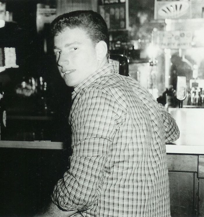 My Dad About 18 Years Old, Keeping The Bar Warm For His Buddies Circa 1960 Bronx Nyc