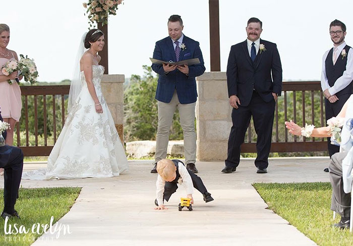 Received Some Of Our Wedding Photographs From Our Wedding Last Week. Our Son Stole The Show