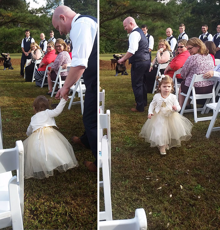 I Went To A Wedding Yesterday. The Flower Girl Wasn't Feeling It
