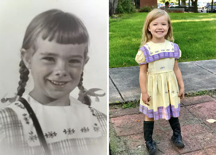 19 Niñas han llevado este mismo vestido en su primer día de guardería en los últimos 67 años