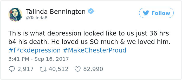 Chester Bennington's Widow Posts Video Of Him 36 Hours Before His Death - "This Is What Depression Looked Like To Us"