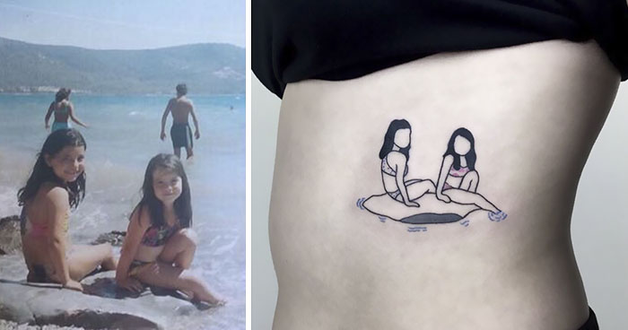 Artist Turns Your Most Nostalgic Childhood Pics Into Stylish Tattoos So You Always Have Them On Your Skin
