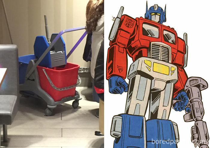 This Mop Bucket Looks Like Optimus Prime