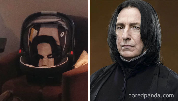 My Baby's Car Seat Looks Like Severus Snape