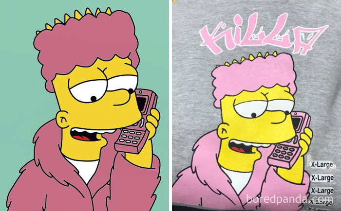 Chas Truslow "Killa Bart" Art On Ruvilla T-Shirts That It Marketed And Sold To Its Customers