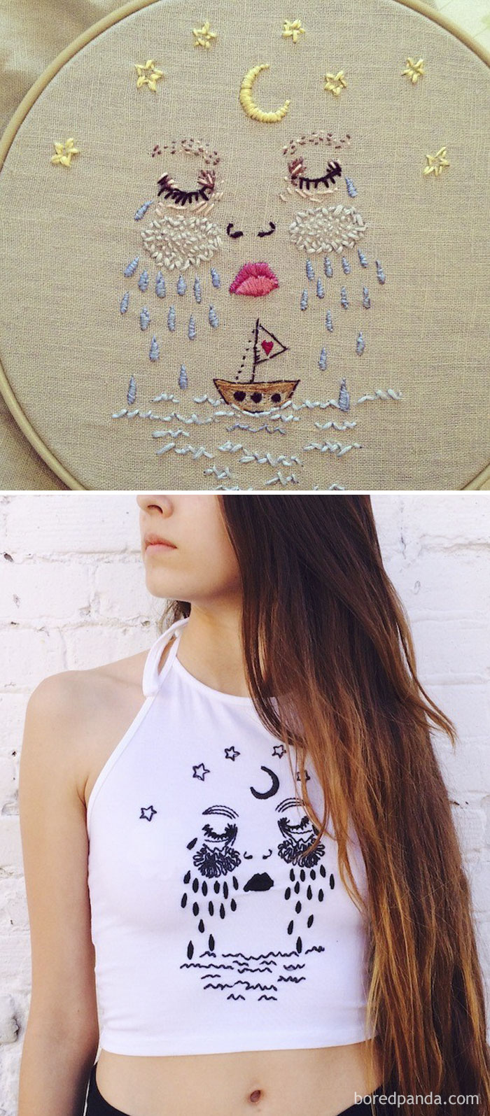 Fashion Label Brandy Melville Knocked Off The Artist Brain Foetus By Placing Her Embroidered Piece On Their Top