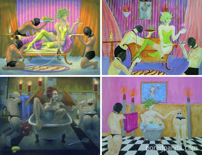 Paintings Plagiarised By Wendy Marani (Right) As Painted By Nancy Farmer (Left)