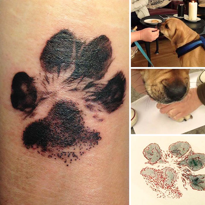 The Paws Of The Dogs Are Being Tattooed On Their Owners And The Result Is Adorable