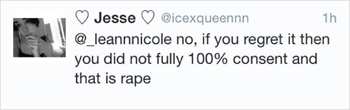 Girl Thinks If You Regret Having Sex It Means You've Been Raped, Gets A Perfect Lesson On Consent