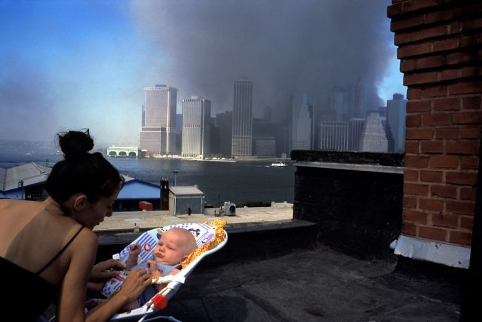On A Brooklyn Rooftop Shortly After The Collapse Of The Twin Towers