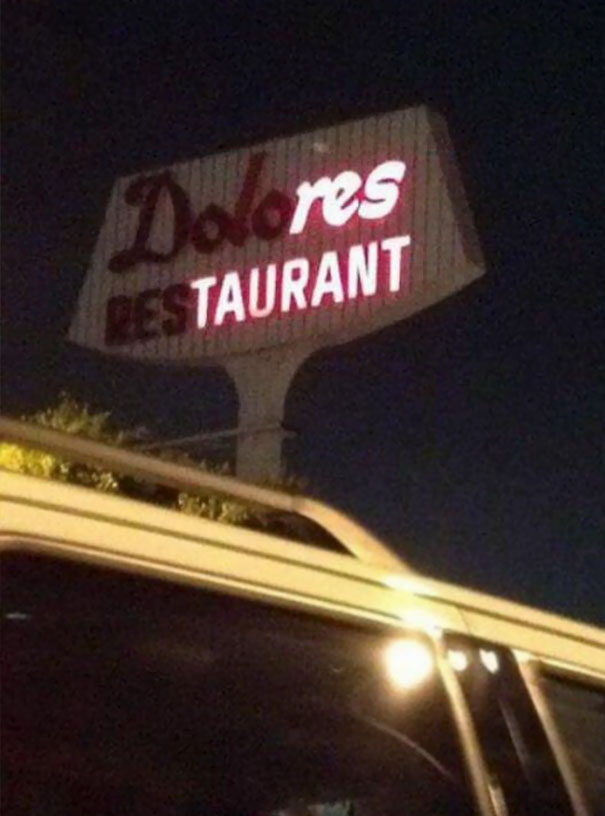 Restaurant Sign Saved By Chance