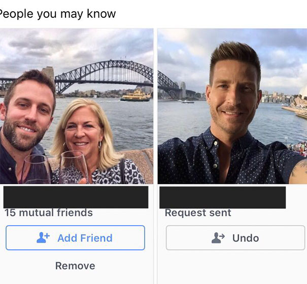 The People You May Know Section Of Facebook Put Up These Pictures That Align Perfectly With Unrelated People