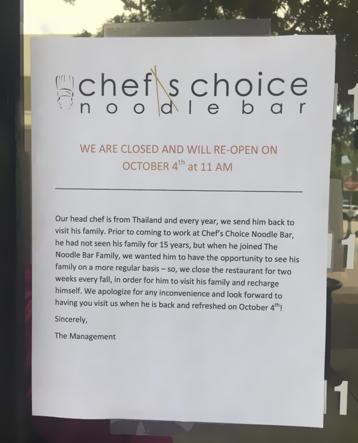 Restaurant Posts A Sign Explaining Why They Had To Close, And Now Everyone Wants To Eat There