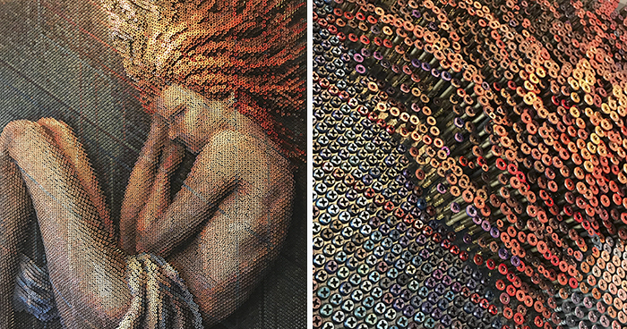 Artist Uses Up To 20,000 Screws To Create Impressive Portraits, Absolutely Nails Them