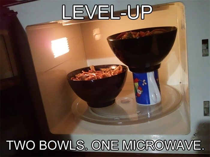 How To Fit Two Bowls In The Microwave