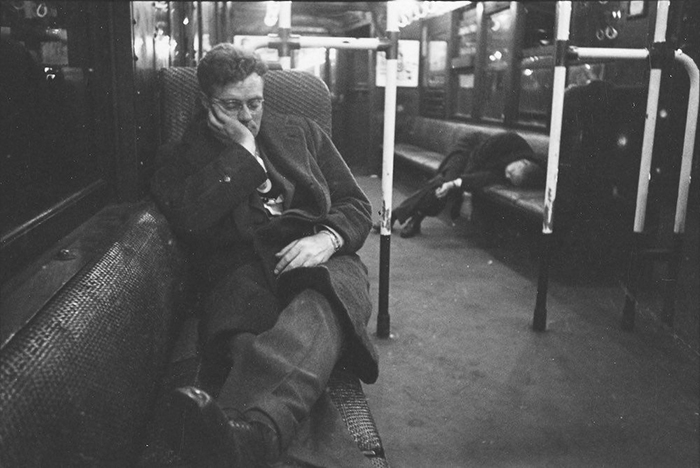 Men Sleeping In A Subway Car, 1946