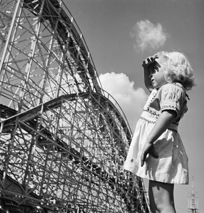 Young Girl At Palisades Amusement Park, 1946