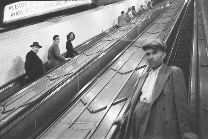 People On Escalators In A Subway Station, 1940