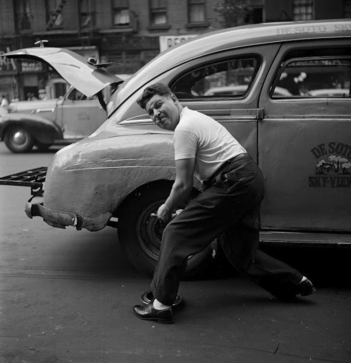 Changing The Tire, 1946