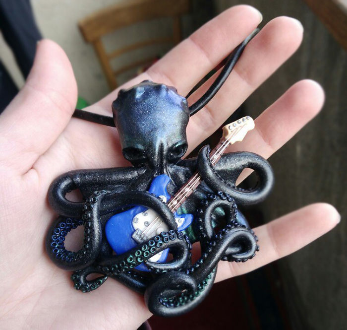I Made This Polymer Clay Octopus Necklaces