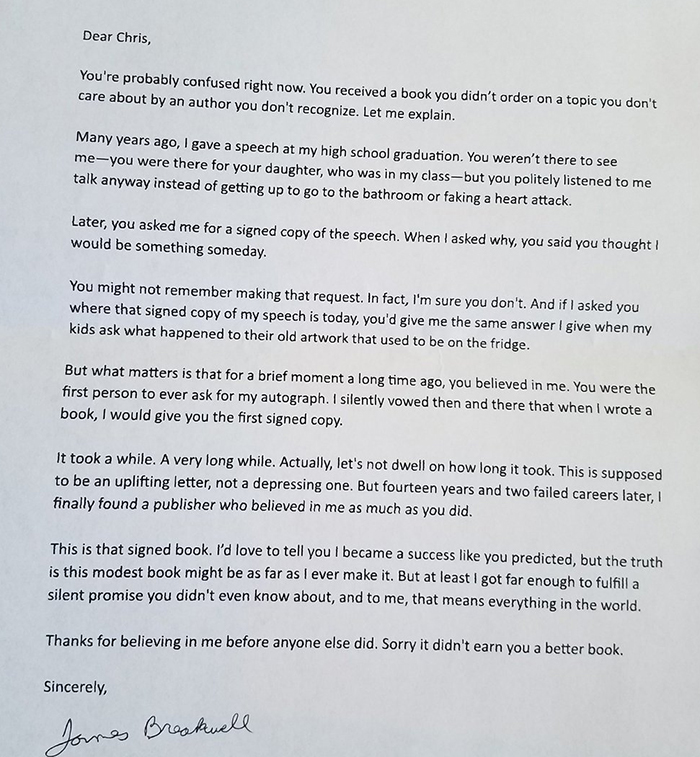 It Took This Guy 14 Years And Two Failed Careers To Write This Letter, But He Absolutely Nailed It