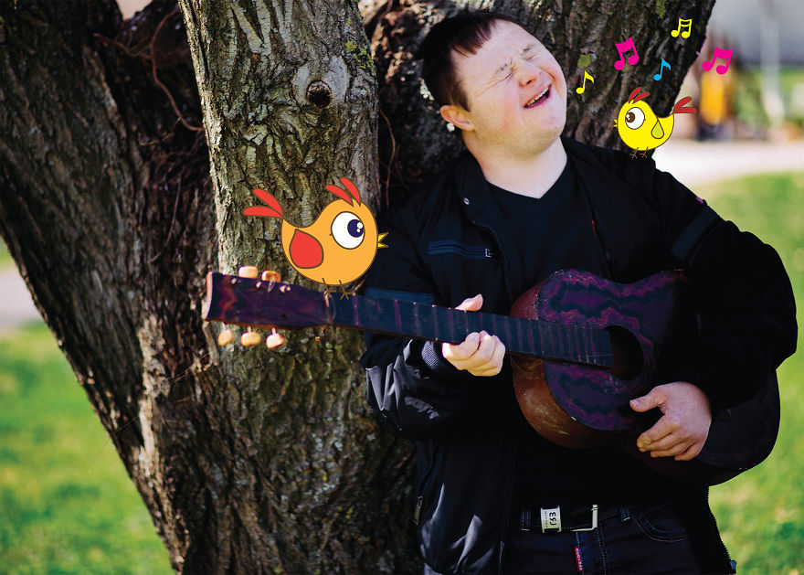 Trajce's Passion Is Music And Favorite Instruments - Accordion And Guitar; Down Syndrome