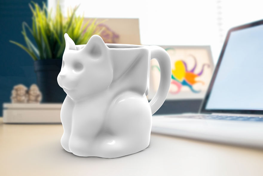 Bat Cat Mug - Just Perfect For Halloween