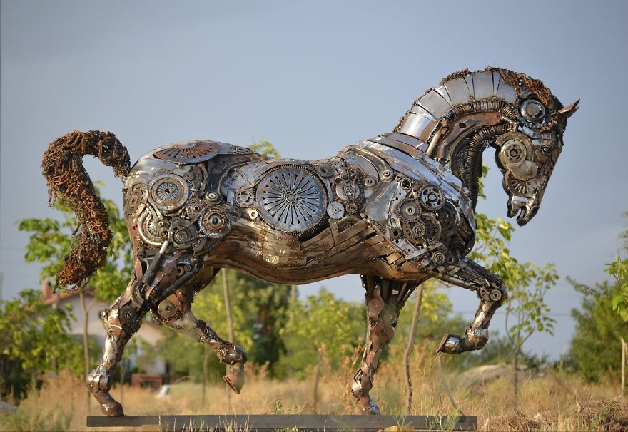 Transformation Of Horse To Metal