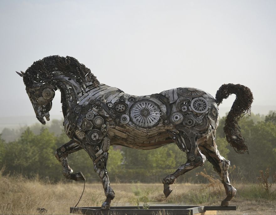 Transformation Of Horse To Metal