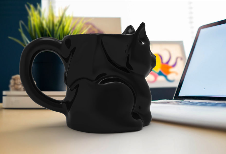 Bat Cat Mug - Just Perfect For Halloween