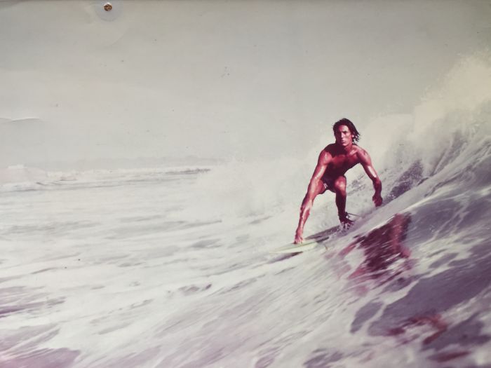 Mi padre retratado en Surfer Magazine, Perú, 1977