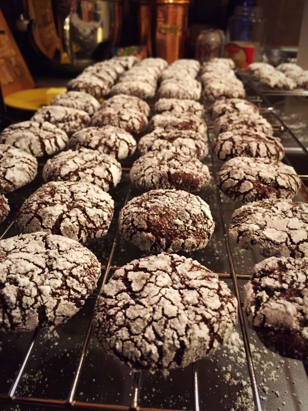 Chocolate Crinkle Cookies I Made For My Wife