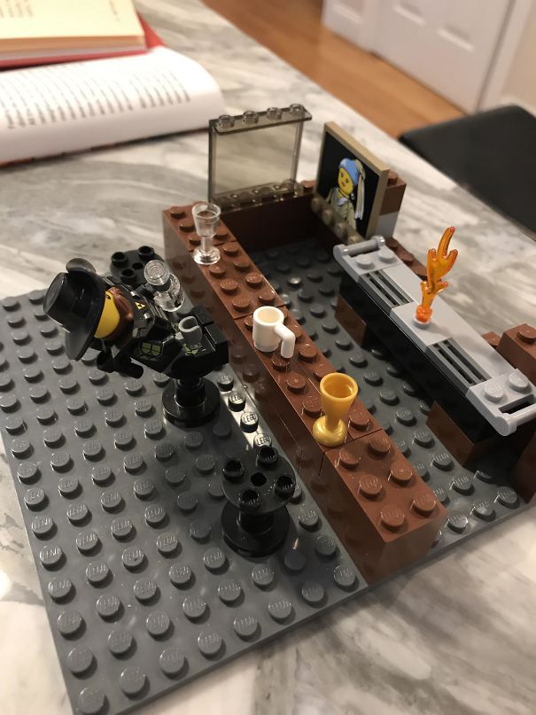 Instead Of Millennium Falcons Or Fire Trucks, My 8-Year-Old Son Builds Lego Bars With Drunk Patrons