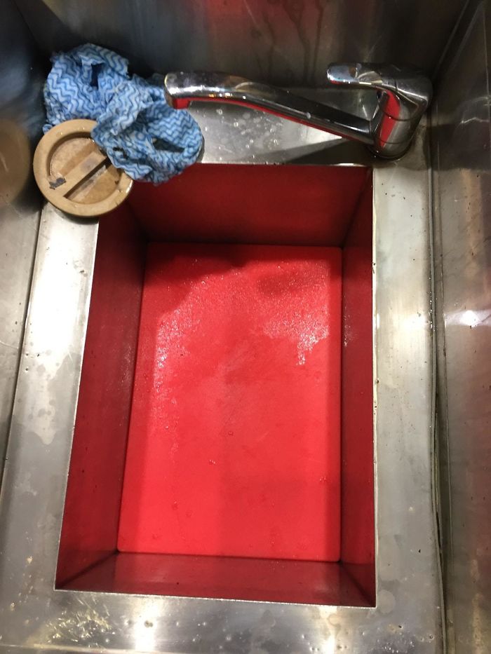 I Got The Chopping Board Stuck In The Sink At Work