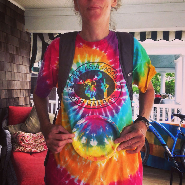 My Sister's Tie-Dye Shirt Matches The Paper Plate