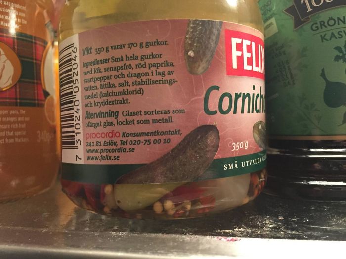 My Pickle Lined Up Perfectly With The Sticker On The Jar