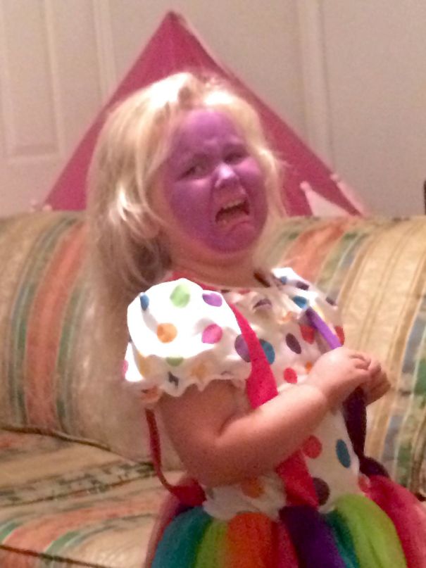 My Daughter Didn't Approve Of My Clown Makeup Job