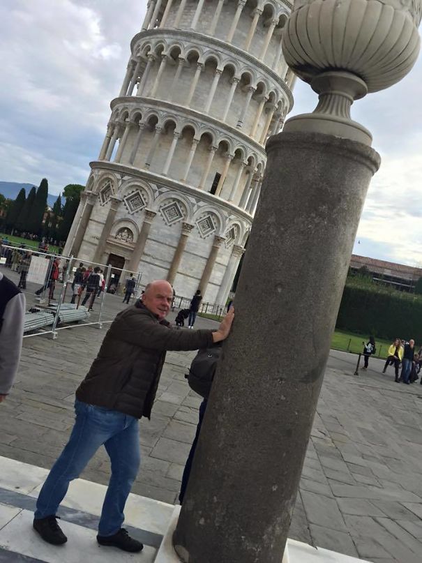 My Uncle Went To The Leaning Tower Of Pisa, Not Sure He Entirely Grasped The Concept