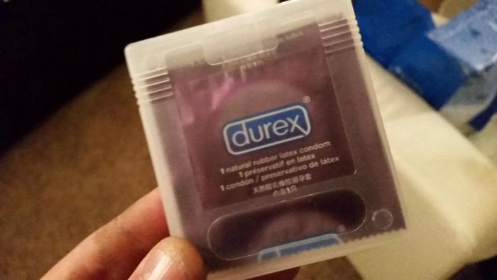 Turns Out A Condom Fits Perfectly In An Old Gameboy Game Case
