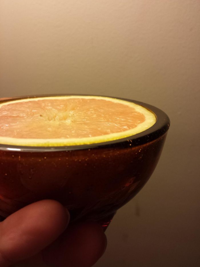 The Way This Grapefruit Fits In This Bowl