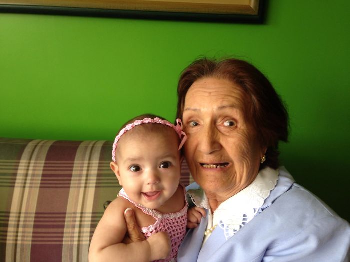 Mi hija y su bisabuela, 91 años de diferencia