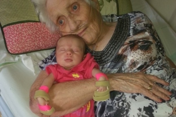 My Grandma Meeting Her Great-Great-Granddaughter Melody For The First Time