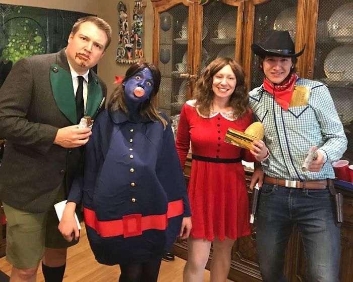 My Friends And I Went As The Troublemakers From The Original Willy Wonka Movie For Halloween