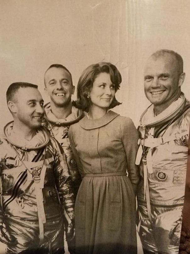 My Grandmother With Then-Mercury 7 Astronauts John Glenn, Gus Grissom, And Alan Shepherd (September 14th, 1959)