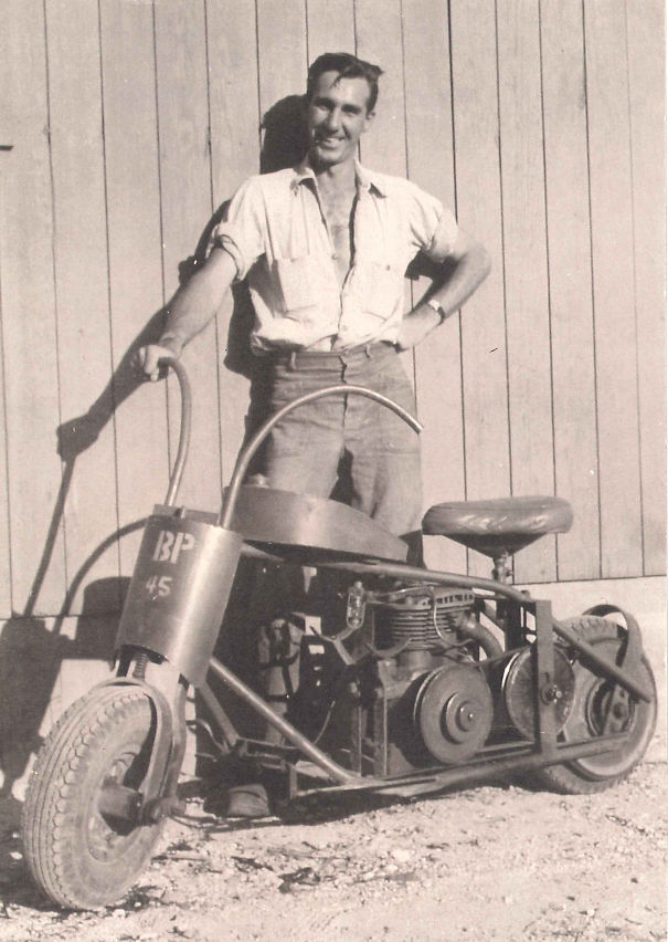 My Grandfather And His WW2 Hand Welded Motorcyle Navy Seabees