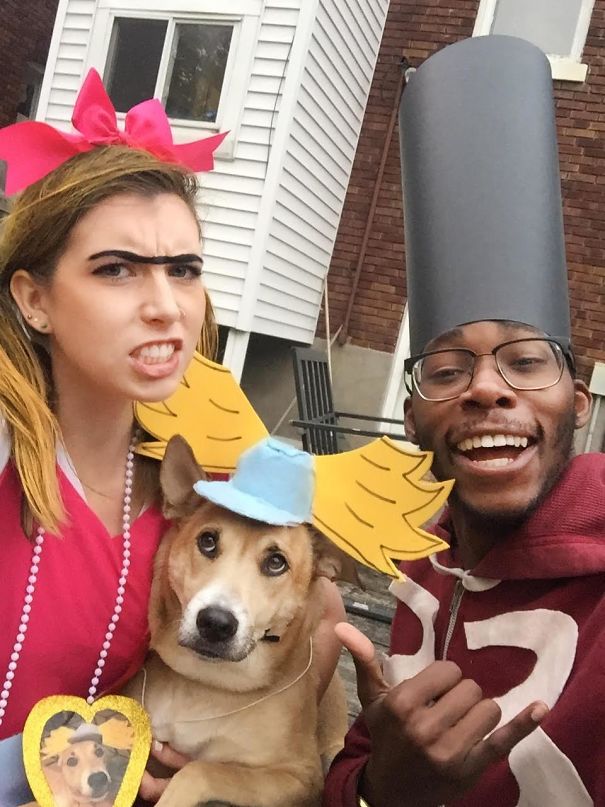 My Dog, BF And I Dressed Up As Hey Arnold Characters