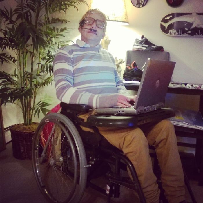 This Is My 3rd Year Stuck In A Wheelchair Now. Finally Pulled Off The Stephen Hawking!