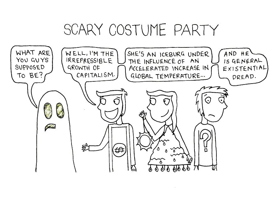 I Drew 9 Cartoons To Show Why Real Life Is Scarier Than Halloween