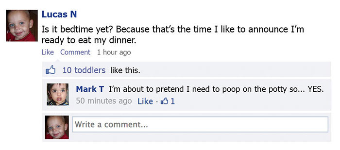 This Is What Would Happen If Toddlers Could Post On Facebook
