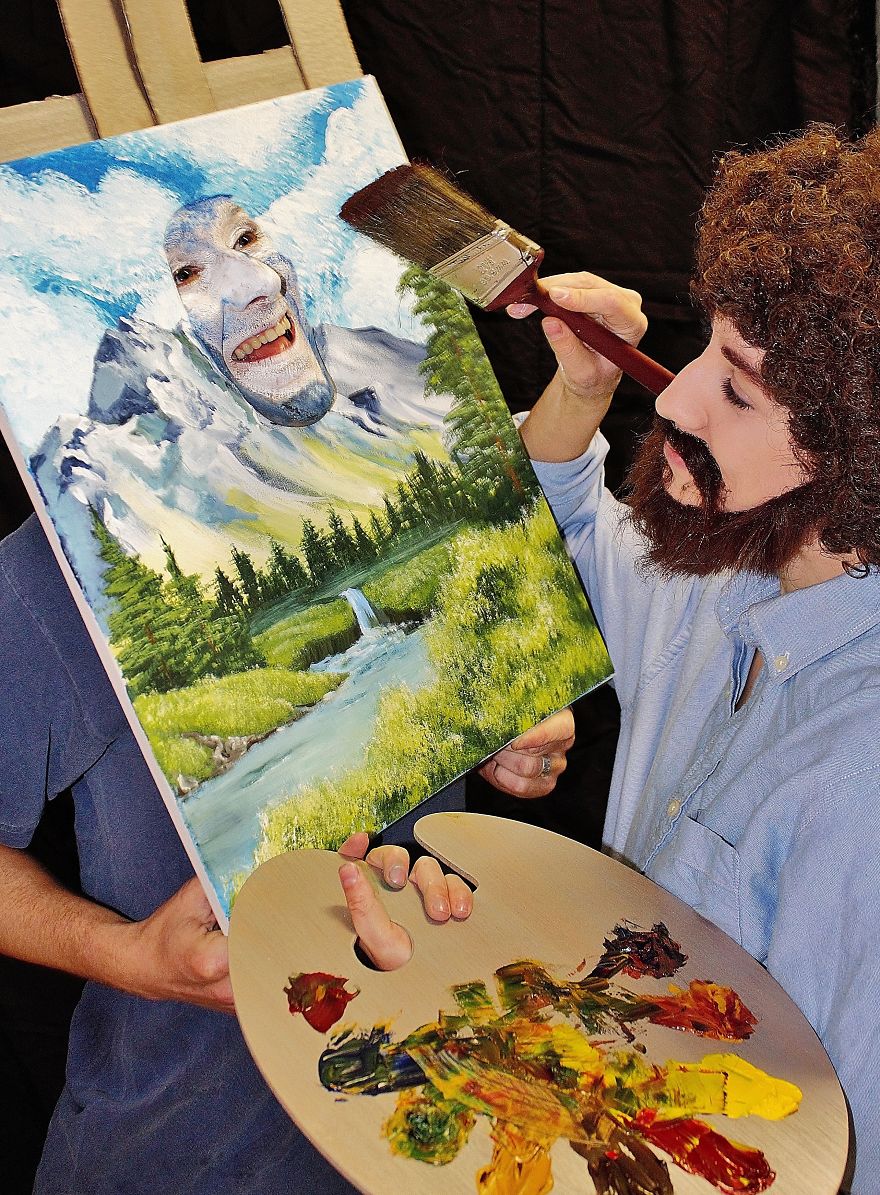 A Happy Little Costume Inspired By Bob Ross